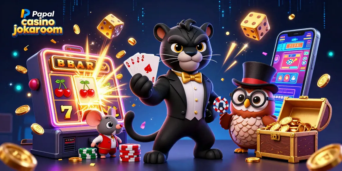 Engage in thrilling games at paypal casino jokaroom with stylish characters celebrating victories and jackpots.