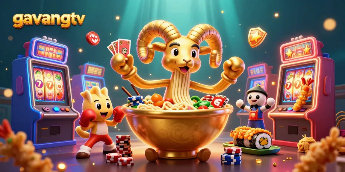 Experience thrilling gameplay with gavangtv as you engage with vibrant 3D casino characters and slot machines.