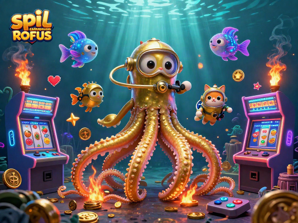 Play at spil casino uden om ROFUS with vibrant games, jackpot illustrations, and treasure-filled visuals.