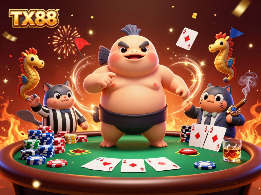 Experience the dynamic gaming atmosphere of TX88 with an underwater casino scene.