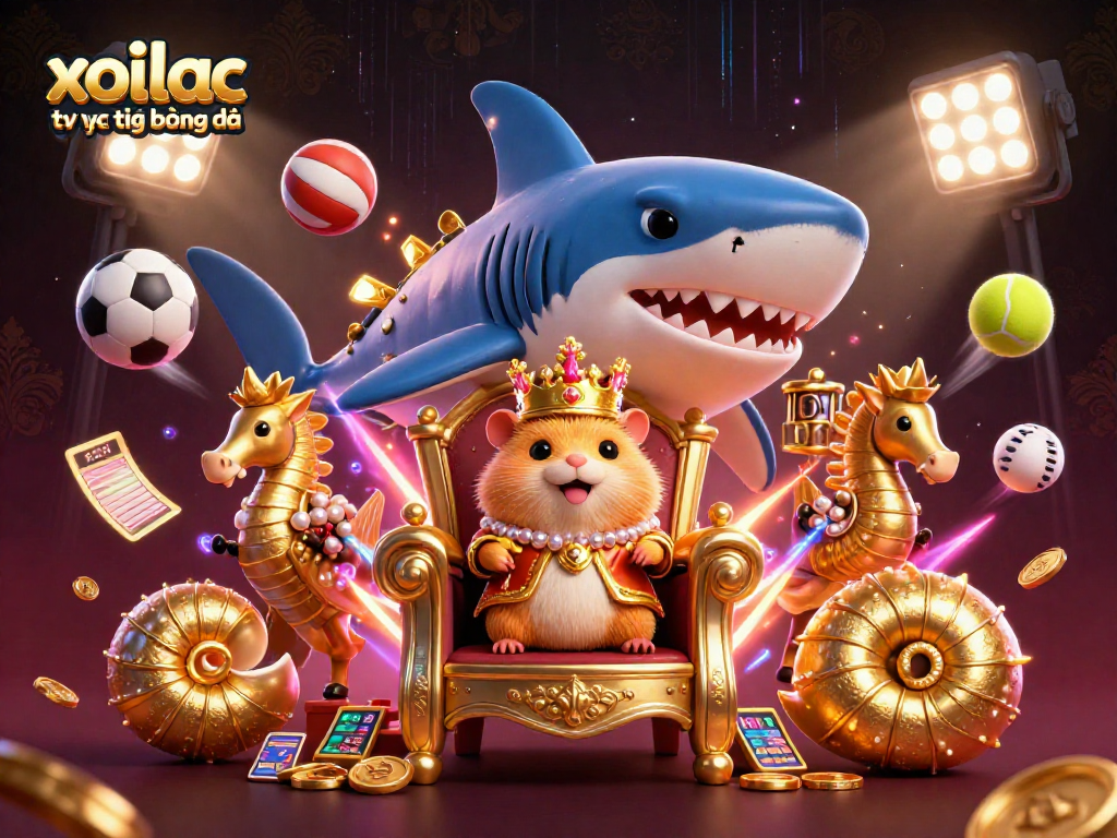 Experience dynamic sports betting with xoilac tv trực tiếp bóng đá in this vibrant 3D casino scene.